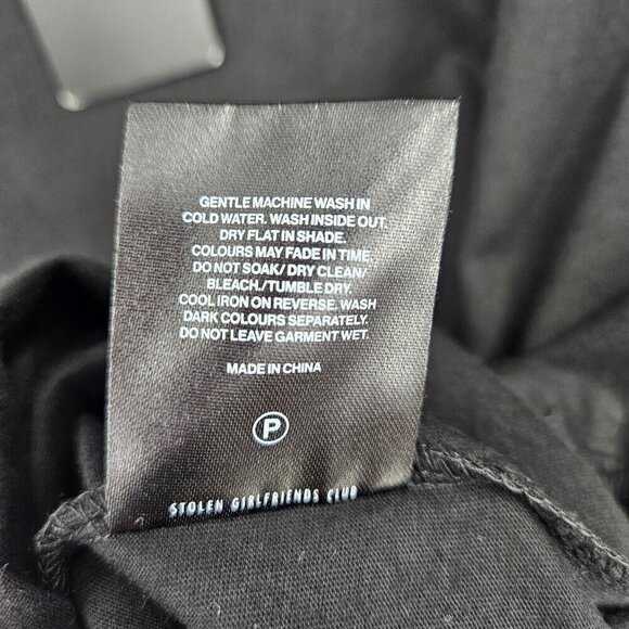 New Stolen Girlfriends Club TShirt Unisex L Black Short Sleeve Cotton Mens Women - Picture 6 of 6